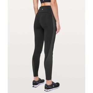 Lululemon Strength & Sweat Tight casual Black pull on mesh side leggings size 6